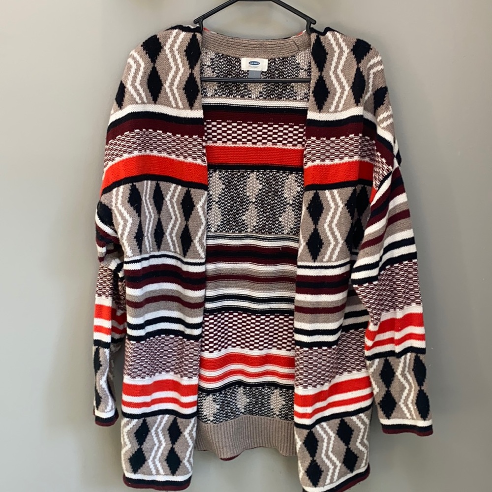 Old Navy oversized Geometric Pattern Sweater Cardigan - size Small